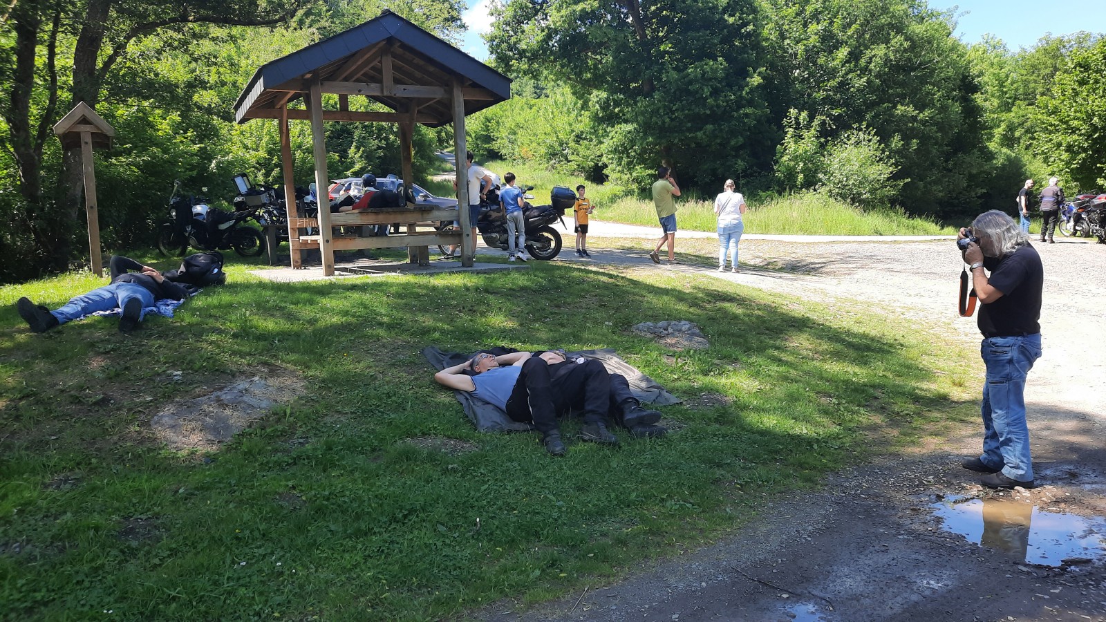 Et dire qu'on n'a pas fait 100 bornes... mais il faut digérer les moules-frites !