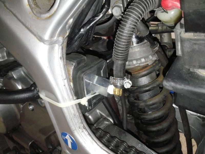 la pompe montée définitivement