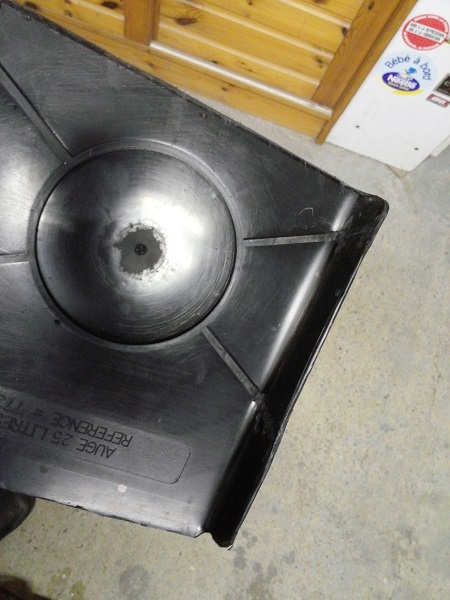 vue arrière avec les parties usinées des renforts